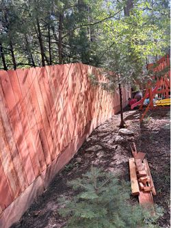 Fencing redwood fencing