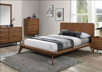 Stathell MCM queen platform bed