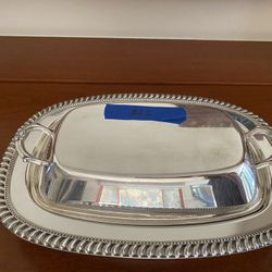 Silver Plated Server With Lid/legs