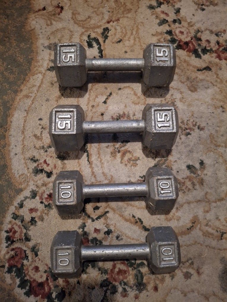 4 Dumbells.50lbs Total