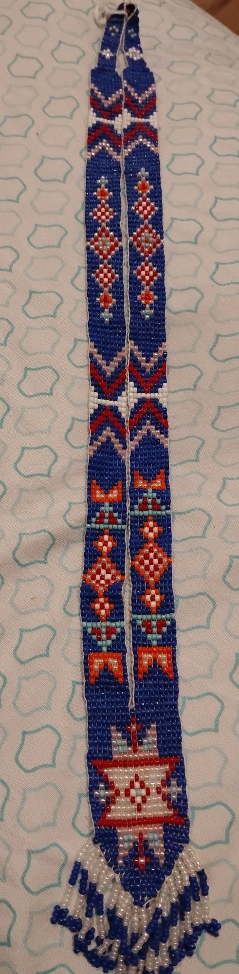 Vintage Style Native Loom Beaded Necklace