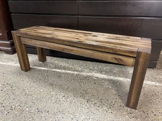 MODUS Meadow Brick Brown Solid Wood Dining Bench