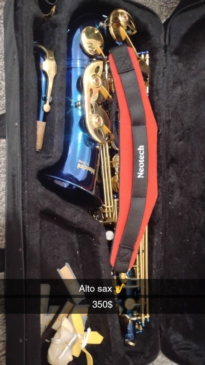 Blue Alto Saxophone