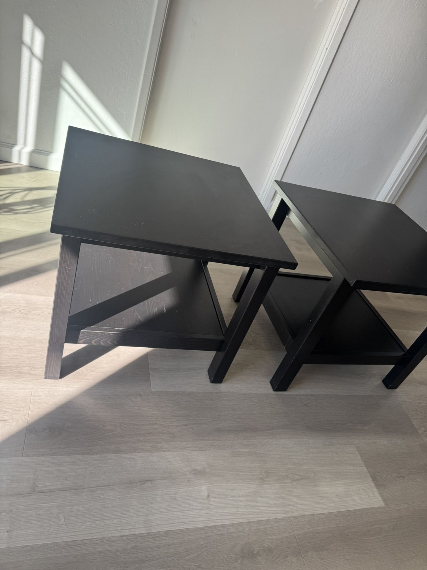 2 ikea side tables Hemnes