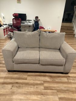 Great condition Big lots Gray Loveseat 62” Width, 36” deep, 30 inches height