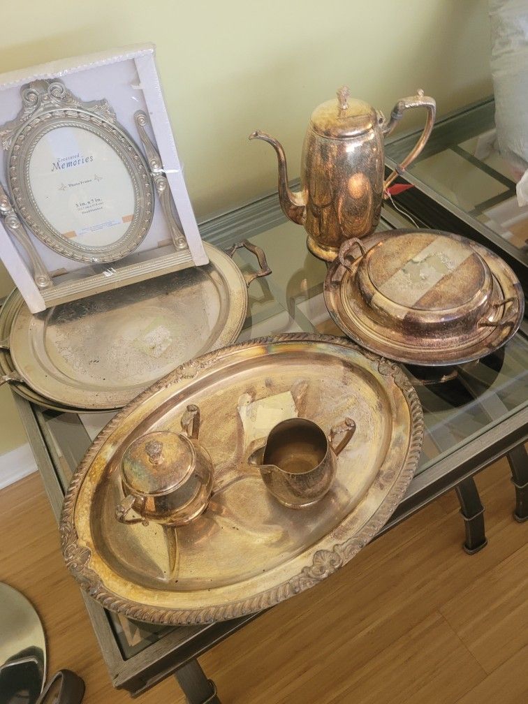 Silver Platters And Trays