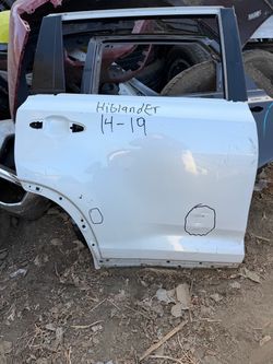 Rear door Toyota Highlander 2018