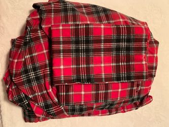 Red Plaid Flannel Twin Sheet Set