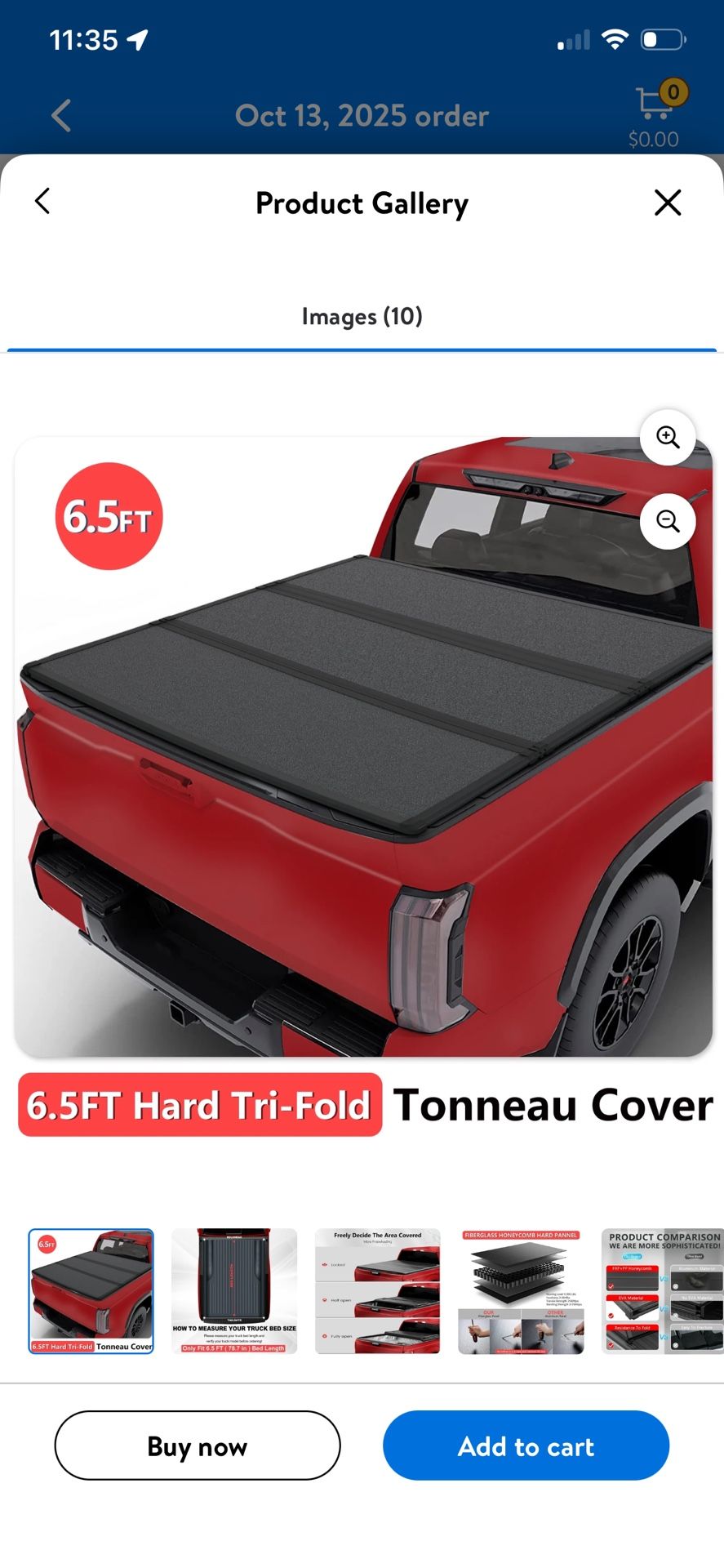 TOPRONE Hard Tri Fold Tonneau Cover