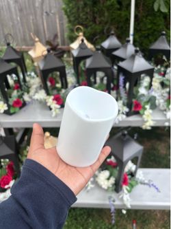 Wedding center pieces 13 black 4 gold lanterns all come with the white candles