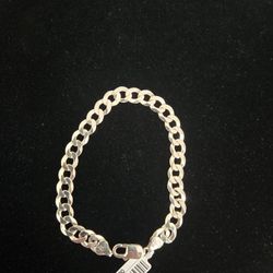 Silver Cuban Bracelet 8"
