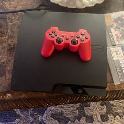 PS3 With Controller And 5 Games