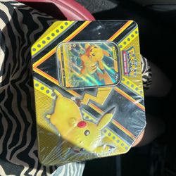 Unopened Pokemon TCG: V Powers Tin Pikachu V