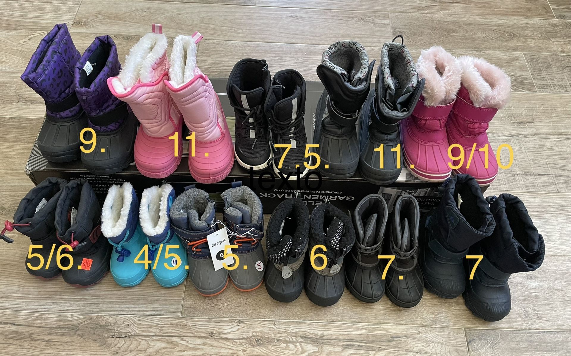 Snow Boots Kids Size $15 Each 