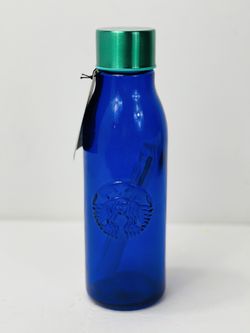 STARBUCKS Blue/Azul Recycled Glass Water Bottle 20 Fl Oz