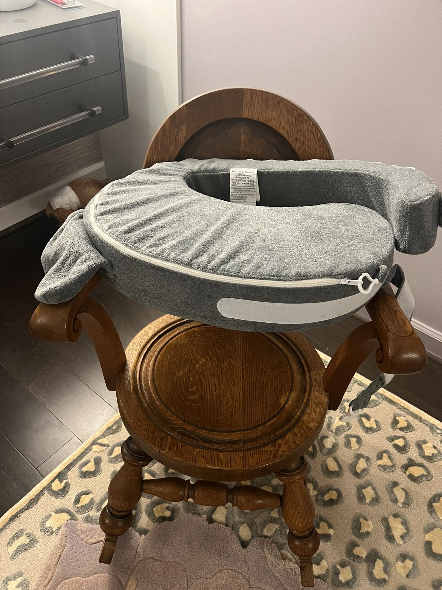 Nursing Pillow - Grey- Used Less Then 5 Times