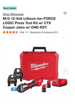 M12 Milwaukee copper press