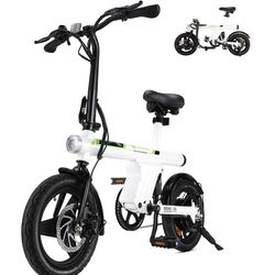 Folding Electric Bike for Adults and Teens - 500W, 280Wh Battery, Range 25 Miles, Max Speed 18MPH, Max Load 264 Lbs
