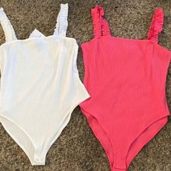 (2) Forever 21 BODYSUITS xL