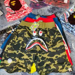 Camo Green Bape Shorts 