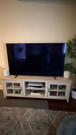 Wood entertainment TV stand $125 or best offer.