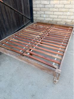Pottery Barn Queen Bed Frame - Solid Wood/Rustic Farmhouse