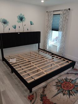 King Size bed frame with headboard