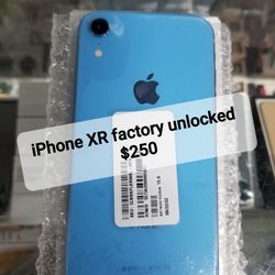 iPhone XR Blue factory Unlocked 
