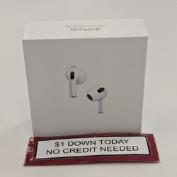 Apple Airpods 3rd Generation Bluetooth Earbuds New - Pay $1 Today To Take It Home And Pay The Rest Later! 