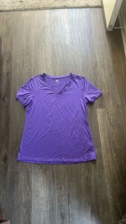 purple athletic shirt
