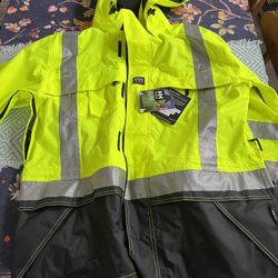 Helly-Hansen Potsdam Men's Hi Vis Rain Jacket 