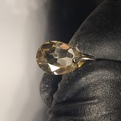 Natural Citrine Faceted Gemstone Pendant