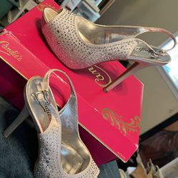 Prom Shoes Silver Jewel Pump