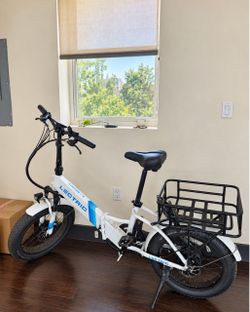 Lectric XP 2.0 Step-Thru Folding Electric Bike + Cargo Basket