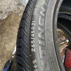 Semi New Pair Of 265/45R21 108H Continental Crosscontact LX Sport AO Audi Original Just$450 Free Installation Only At GM Bros Garage In S El Monte Ca 