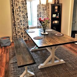 Custom Made Farmhouse Style Dining Tables. 