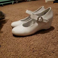 White Girls Dress Shoes Size 13