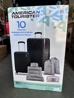American Tourister by Samsonite 10-Piece Luggage Set (Black) - Brand New