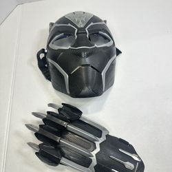 Marvel Black Panther Mask With Retracting Eye Shields And Lights Up Works