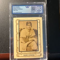 Sandy Koufax 1980 Baseball Legends Card- Graded