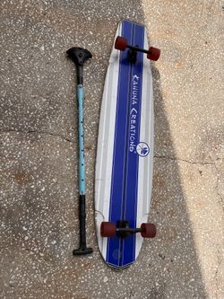 Kahuna Creations Bom Bora Land Paddleboard Longboard + Big Stick Paddle - Excellent Condition