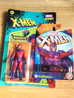 Sealed Marvel X-Men Magneto Figure and Hot Wheels Bundle
