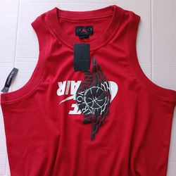 Size XL Nike Air Jordan Jumpman Men's Classic Wings Red Tank Top Mesh Jersey