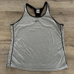 Nike Fit Dry Women's Gray Black Tank Top Size XL 16/18 