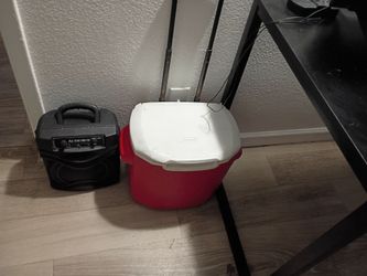 Tv, speaker and cooler