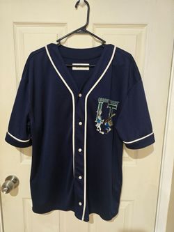 Like new! Looney Tunes Baseball Jersey (M )Box Fit Navy Hollister ( Reseda CA)
