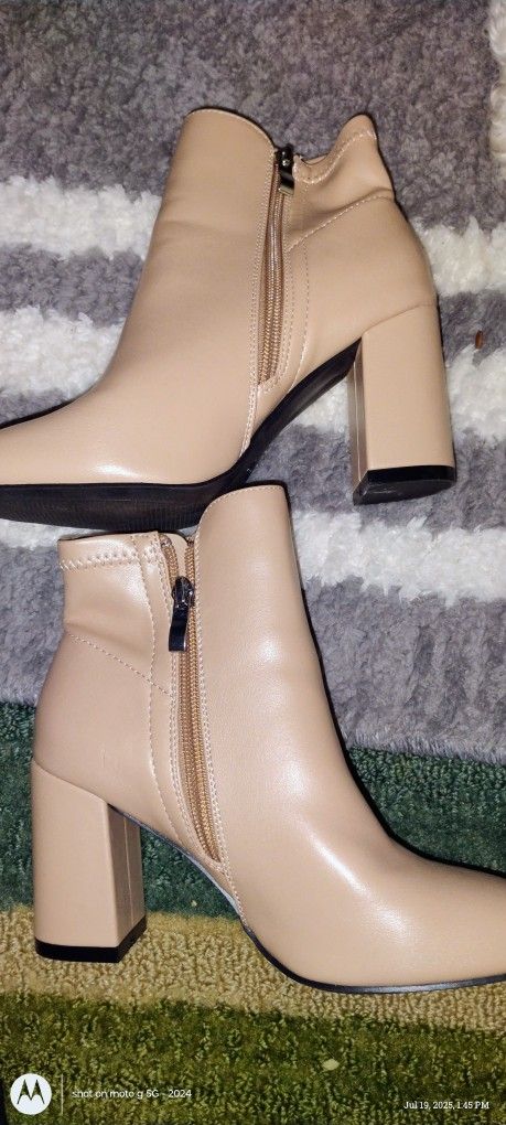 Pink Zipper Boots