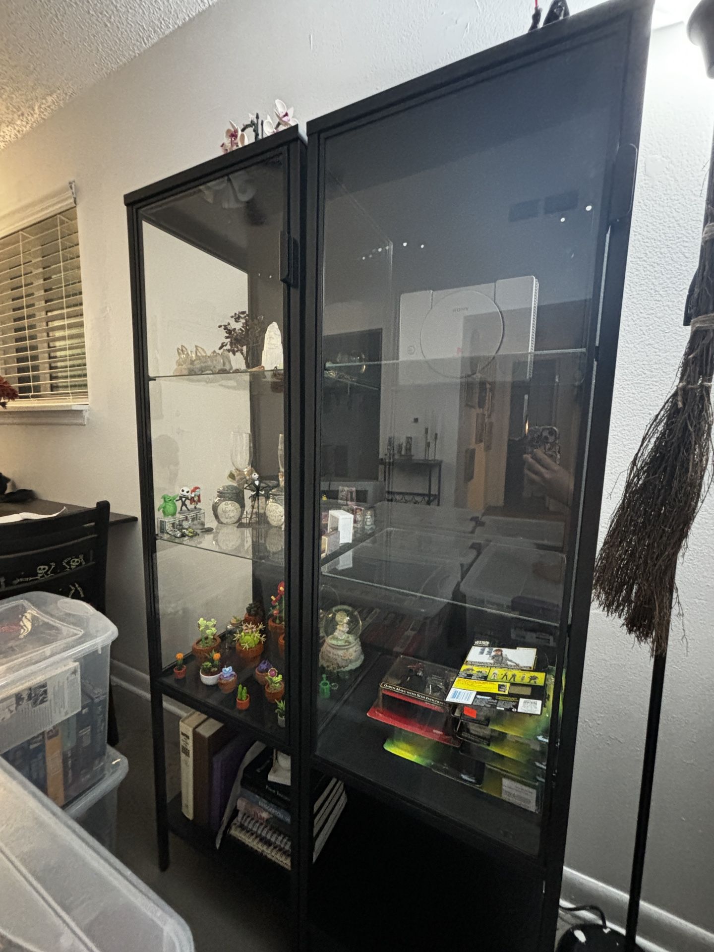 IKEA RUDSTA GLASS CABINET SHELF - TWO