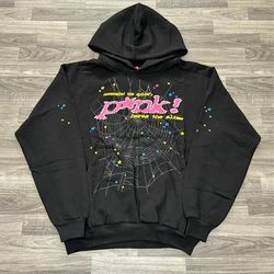 Sp5der Black P*nk Hoodie