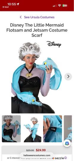 Disney Little Mermaid Flotsam and Jetsam Costume Scarf